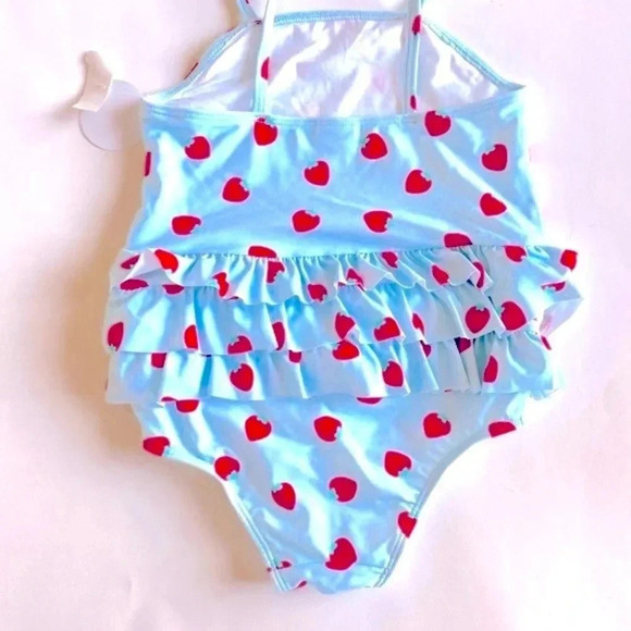 Tucker + Tate Strawberry Tiered Ruffled Swimsuit 12-18 Months - Picture 3 of 6